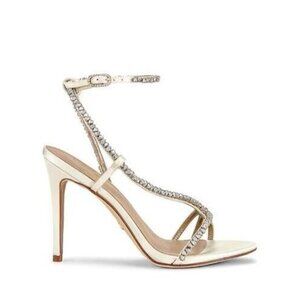 NEW Sam Edelman Granger Heels Womens 11 Crystal Ivory Satin Formal Wedding Glam